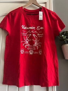 LOFT Red 'Vitamin Sea' Crab Graphic Tee